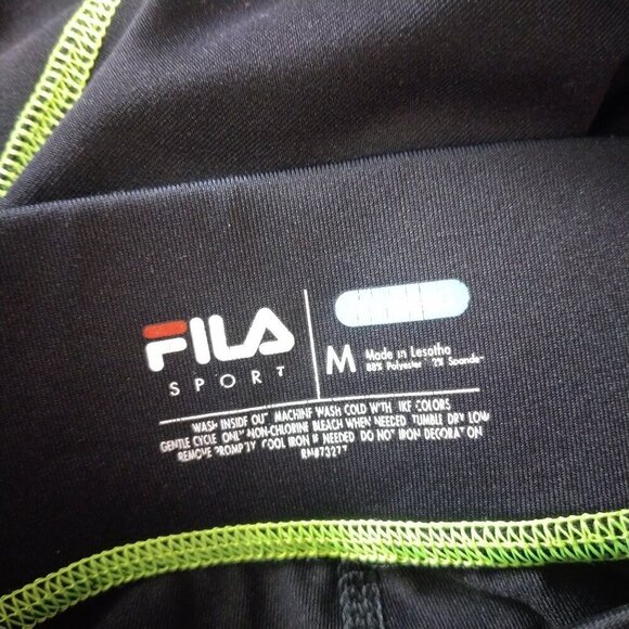 Fila Sport Running Women's Medium Black Pants Zippered Back Leg Athletic - Picture 7 of 7